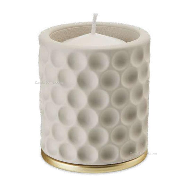 Candleholder with golden base