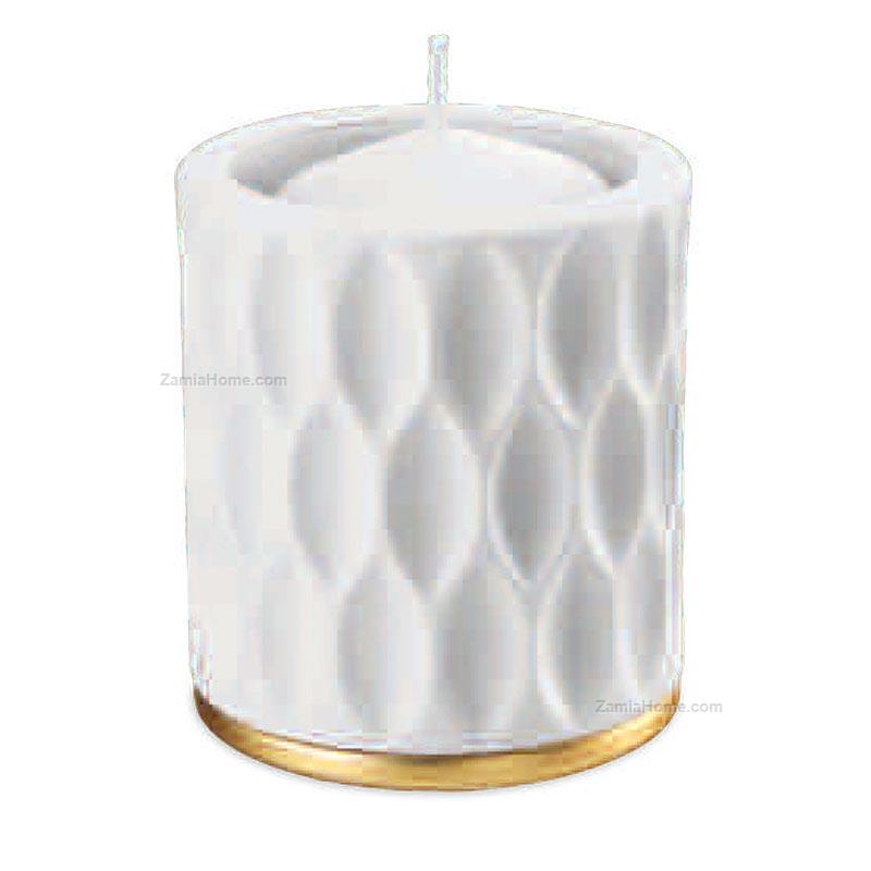 Candleholder with golden base