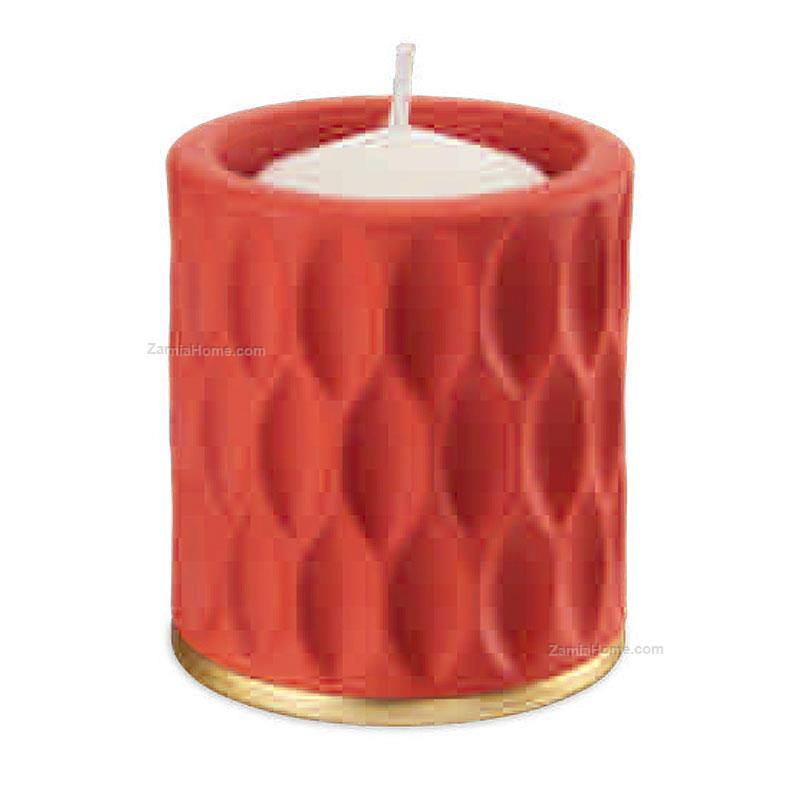 Candleholder with golden base