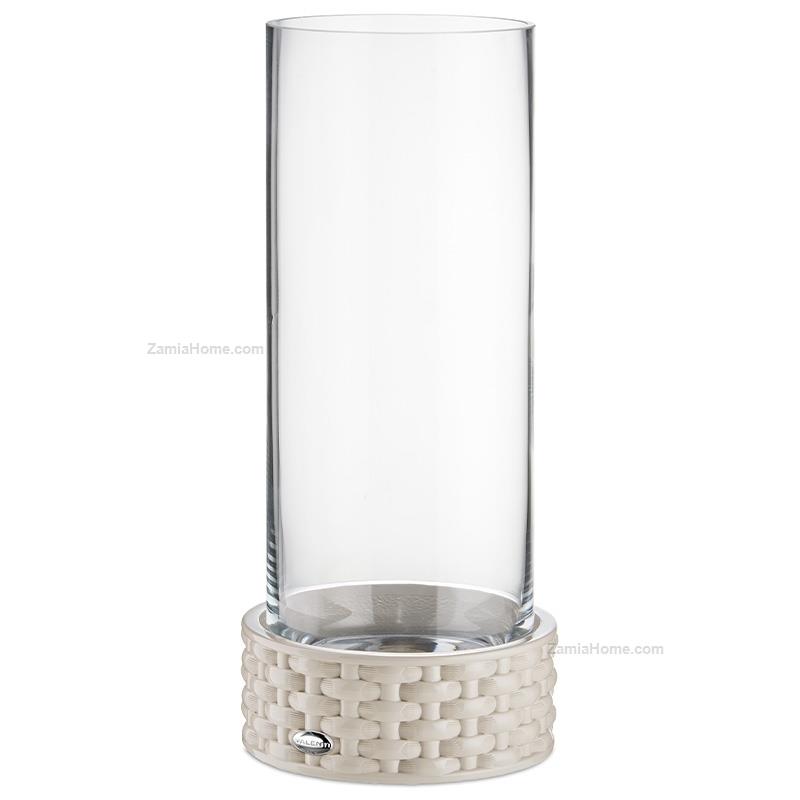 Vase with base wickerwork