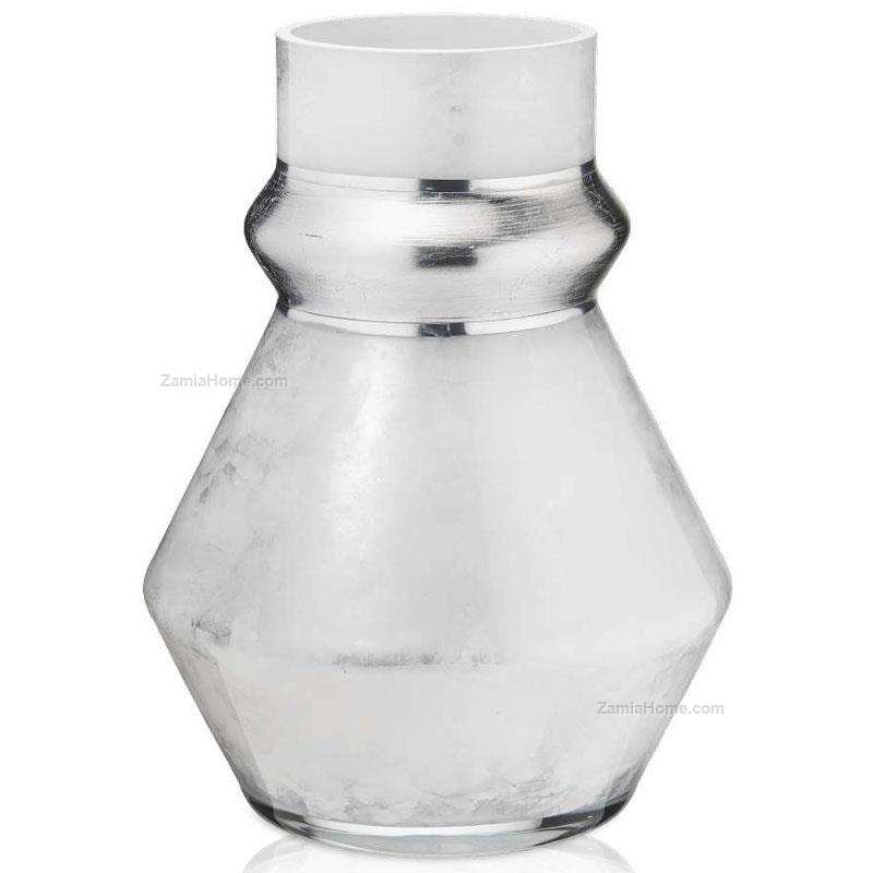 Crystal vase silver