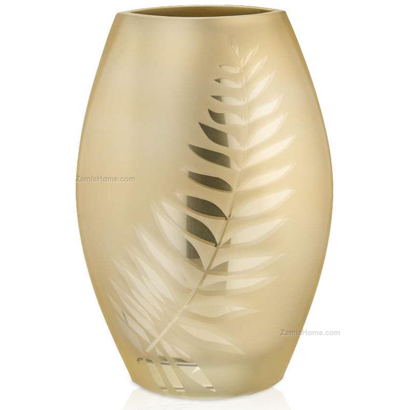 Crystal vase leaf