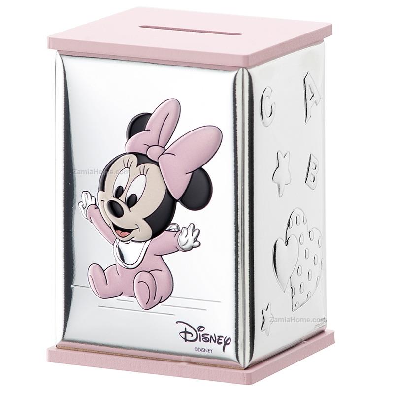 Salvadanaio baby minnie valenti disney cm 8x8 h 115 rosa