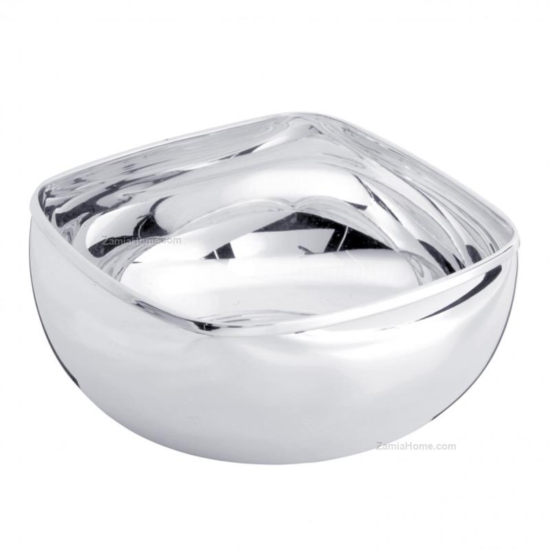 Squared silver bowl