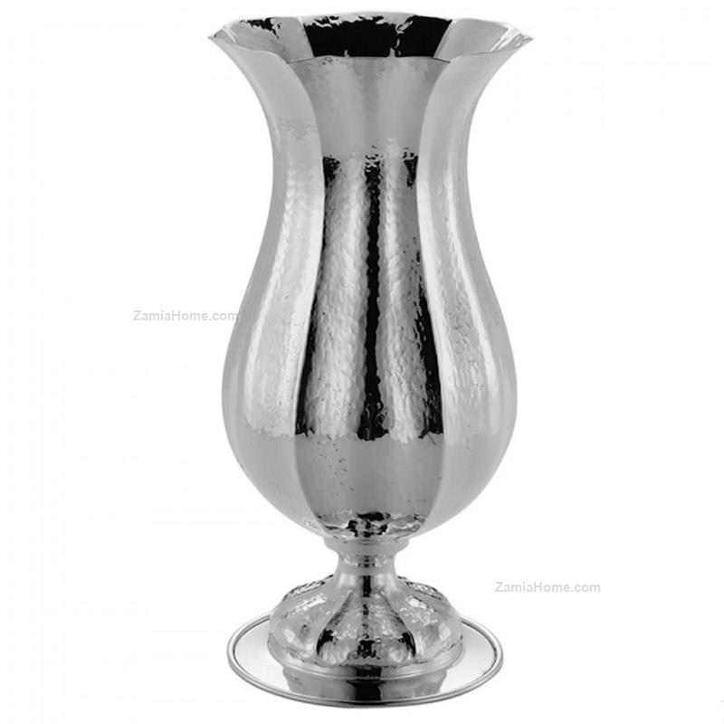Tulip vase hammered