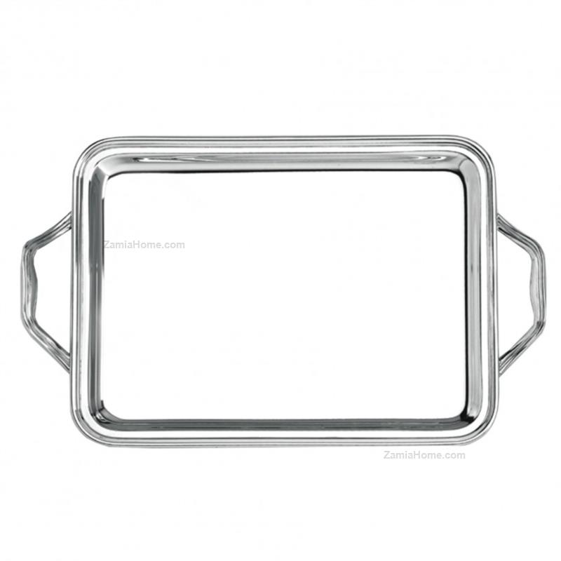 Rectangular tray with handles