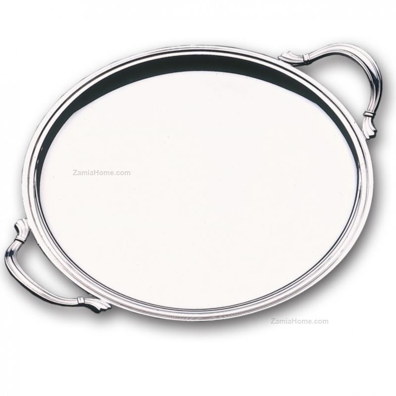 Round silver tray
