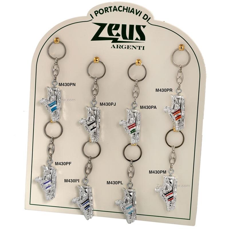 Soccer shoe keychain zeus argenti cm 10 florence silver coated resin